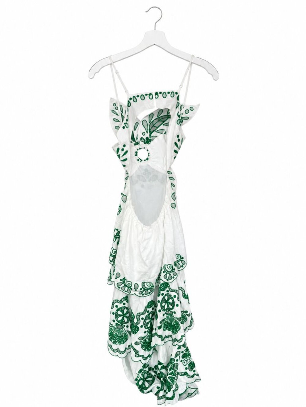 FARM Rio Flower Richelieu Linen Embroidered Midi Dress XS EUC - Picture 16 of 16